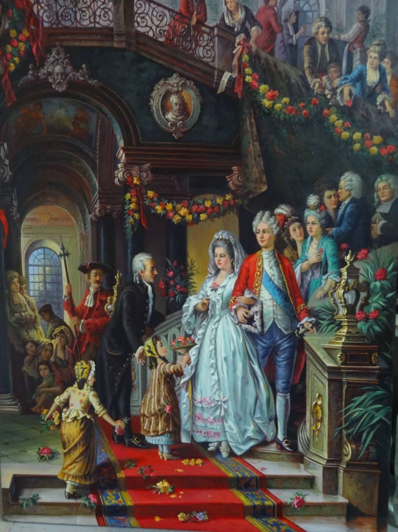 نقاشی رنگ و روغن کلاسیک ( مراسم عروسی )
